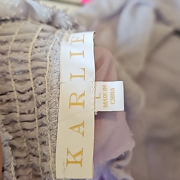 KARLIE Purple Ruffle Top - Picture 8 of 8